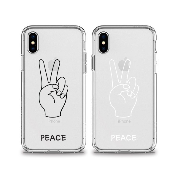 평화의 상징 피스 2 젤리 케이스 자체 제작 두두케이스 상세설명참조
